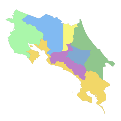 Mapa de cobertura de grúas en Costa Rica